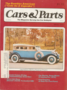 CARS & PARTS 1979 MAR - 32 PACKARD,RAMBLER AMERICAN & CHEVY HISTORY,LAGONDA